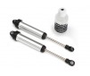 Shocks, GTR, 134mm, silver aluminum (fully assembled w/o springs) (fr