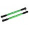 Toe links, X-Maxx (TUBES green-anodized, 7075-T6 aluminum, stronger t