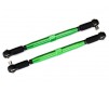 Toe links, X-Maxx (TUBES green-anodized, 7075-T6 aluminum, stronger t