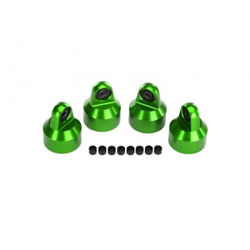 Shock caps, aluminum (green-anodized), GTX shocks (4)/ space
