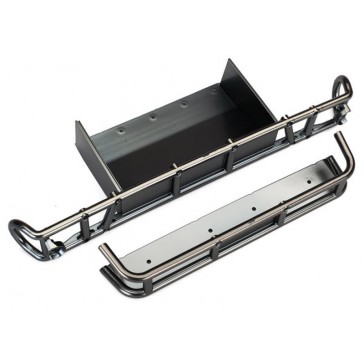 Bumper, rear/ bumper extension (satin black chrome-plated)