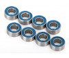 Ball bearings, blue rubber sealed (4x8x3mm) (8)