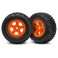 Tires and wheels, ass, glued (SCT Orange wheels, SCT off-r