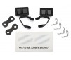 Mirrors, side, black (left & right)/ retainers (2)/ body clips (4)