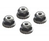 AR708008 Flanged Nyloc Locknut 4mm Silver (4)