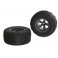 DISC.. AR550041 Dirtrunner ST Rear Tire Set Glued Black (