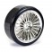 1/10TH STREET WHEEL/ DRIFT TYRES 20-SPOKE CHROME