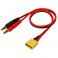 Cables de charge accu 1 rouge/1noir, banane  XT60