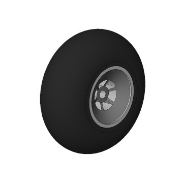 Rubber wheel Ø 45mm, 3,1mm