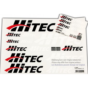 sticker set HiTEC-Logo black/white/red 100x35cm