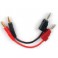 DISC.. Cables (1 rouge/1noir, banane  Y pour channel bri