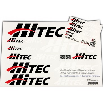 sticker set HiTEC-Logo black/white/red 12,5*8,7cm