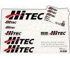 sticker set HiTEC-Logo black/white/red 12,5*8,7cm