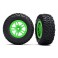 Tires & wheels, assembled, glued (SCT Split-Spoke green wheels, SCT o