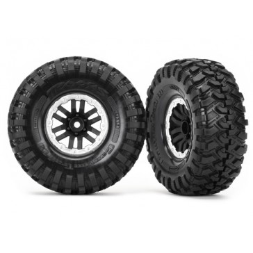 Tires and wheels, assembled, glued (TRX-4 satin beadlock wheels, Cany
