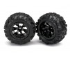Tires and wheels assembled/glued (Geode black, beadlock style wheels,