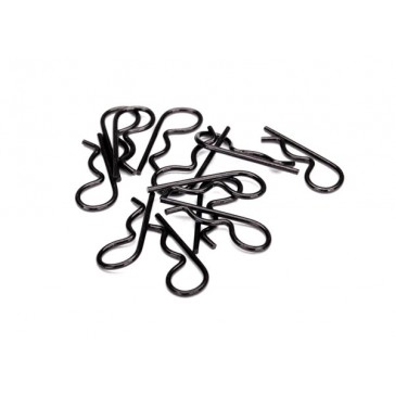 Body clips, heavy duty (black) (12)