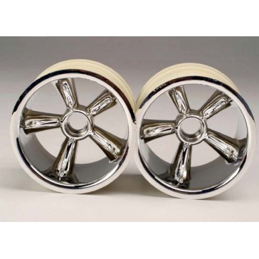 TRX Pro-Star chrome wheels (2) (front) (for 2.2 tires)