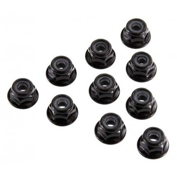 AX31250 Serrated Nylon Lock Nut Black 4mm (10)