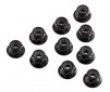 AX31250 Serrated Nylon Lock Nut Black 4mm (10)