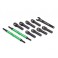 Toe links, E-Revo VXL (TUBES green-anodized, 7075-T6 aluminum, strong