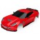 Body, Chevrolet Corvette Z06, red (painted, decals applied)