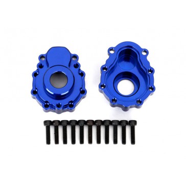 Portal housings, outer, 6061-T6 aluminum (blue-anodized) (2)/ 2.5x10