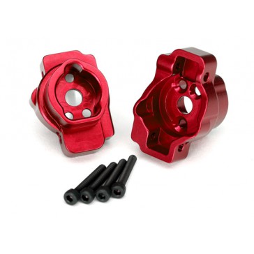 Portal drive axle mount, rear, 6061-T6 aluminum (red-anodized) (left