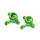 Steering blocks, 6061-T6 aluminum, left & right (green-anodize