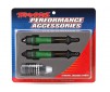 Shocks, GTR xx-long green-anodized, PTFEcoated bodies with TiN shafts