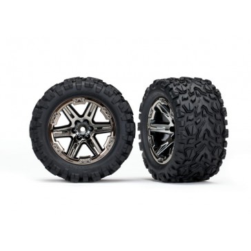 Tires & wheels, assembled, glued (2.8)   (RXT black chrome wheels, Ta