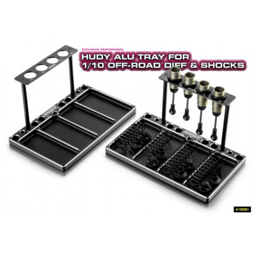 ALU TRAY FOR 1/10 OFF-ROAD DIFF & SHOCKS