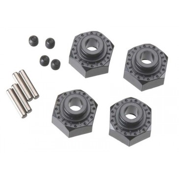 AX30429 Aluminum Hex Hub 12mm Black (4)