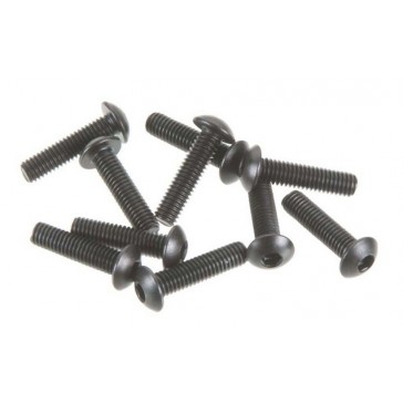 AXA116 Hex Socket Button Head M3x12mm Black (10)
