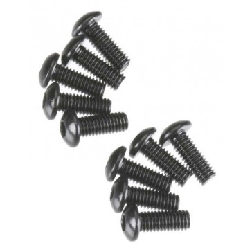 AXA114 Hex Sckt ButtonHead M3x8mm Black Oxide (10)