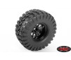 Deep Dish Wagon 1.55 Stamped Steel Beadlock Wheels (Black)