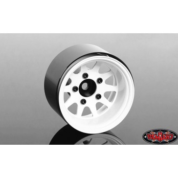 Deep Dish Wagon 1.55 Stamped Steel Beadlock Wheels (White)