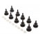 DISC.. Thumb Screws, Black: 4-40 x 7/8" (10)