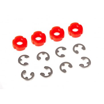Piston, damper (red) (4)/ e-clips (8)