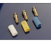 Bullet connectors, male, 3.5mm (3) / heat shrink