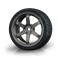 DISC.. Silver grey TE wheel w/ AD realistic tire (4)