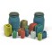 Diorama Accesories - Assorted Modern Plastic Drums n°2