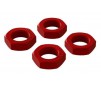 Aluminum Wheel Nut 17mm Red (4)