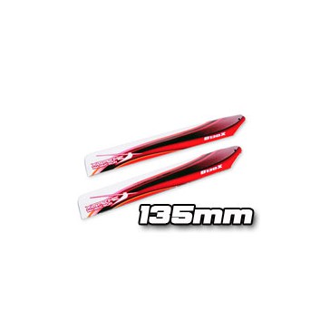 DISC.. Glass Fiber Blade 135mm -Red/Orange (130X)