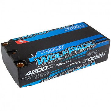 WOLFPACK HV-LIPO 4200MAH 50C 7.6V LIPO SHORTY BATTERY