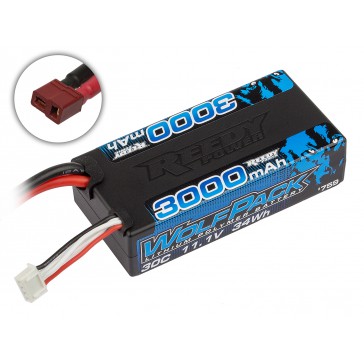 WOLFPACK LIPO 3000MAH 30C 11.1V SHORTY W/T-PLUG