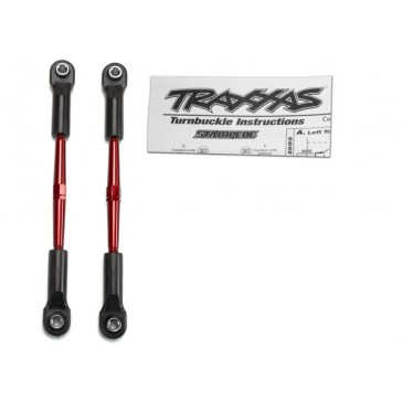 Turnbuckles, aluminum (red-anodized), toe links, 61mm (2)(as