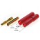 Connector : 4.0mm gold plated plug with red housing (L) (1pcs)