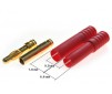 Connector : 4.0mm gold plated plug with red housing (L) (1pcs)