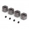 ALUMINUM 12MM WHEEL HUB (4) (8MM THICK)